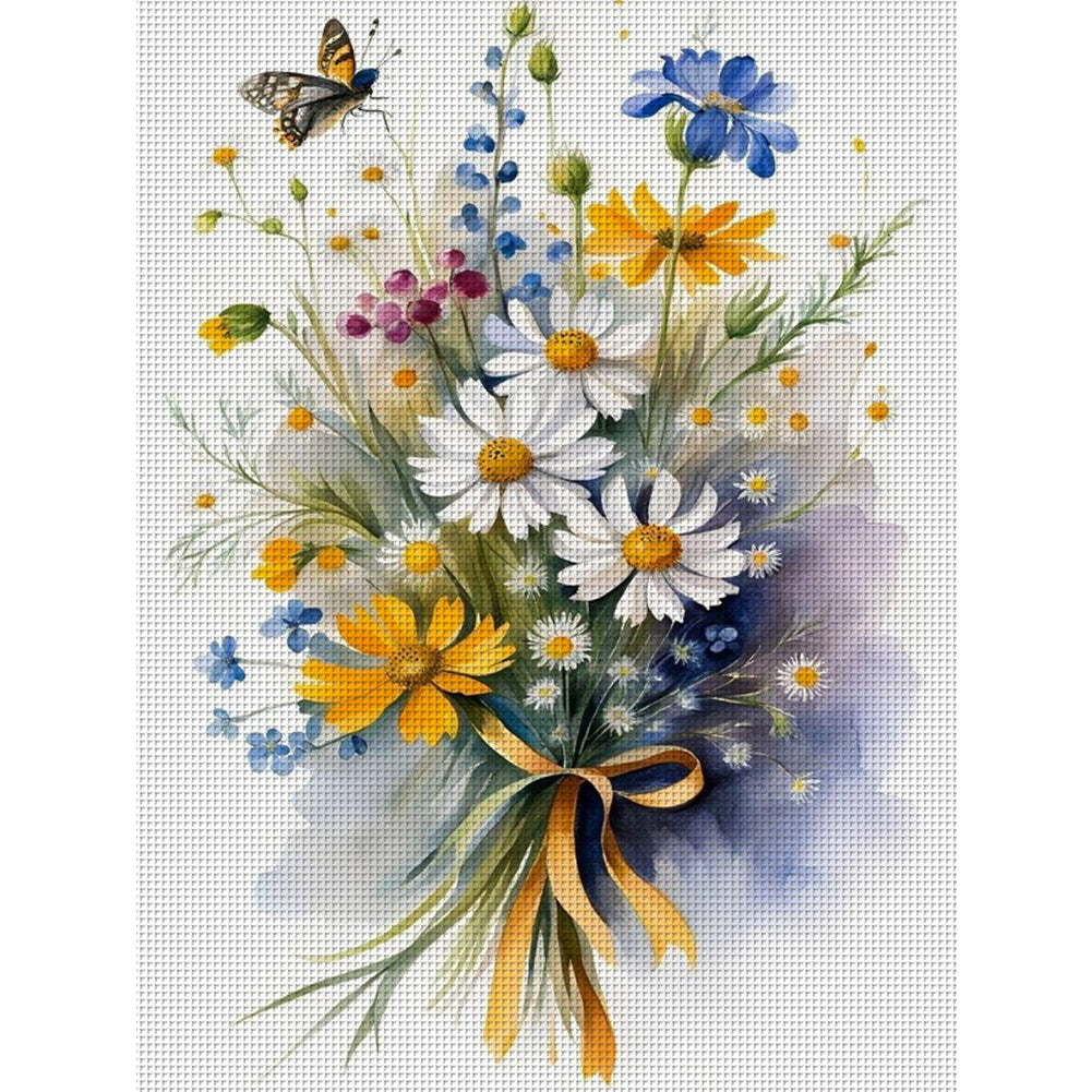 11CT Full Stamped Cross Stitch Kit - Daisy (30*40CM)